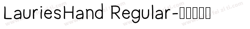 LauriesHand Regular字体转换